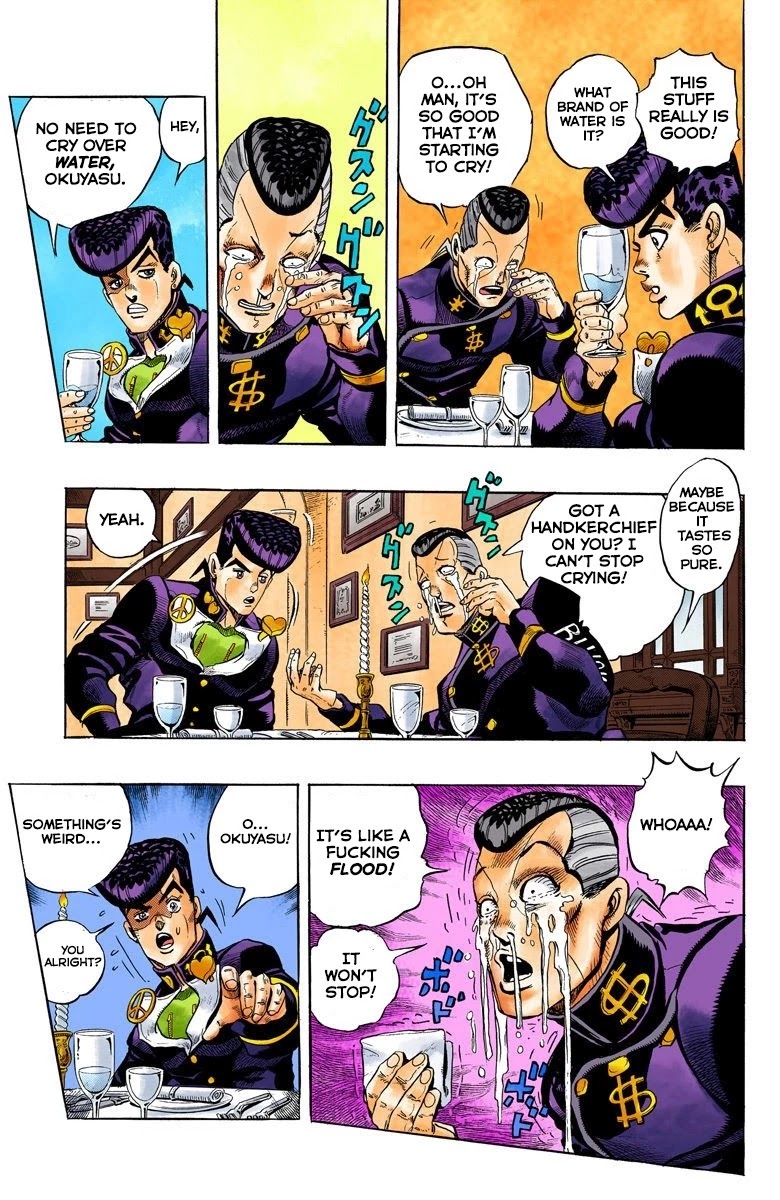 JoJo's Bizarre Adventure Part 4 - Diamond is Unbreakable (Official Colored) Chapter 38 page 16 - Chapter 38: Let's Go Eat Italian Food - Part 1