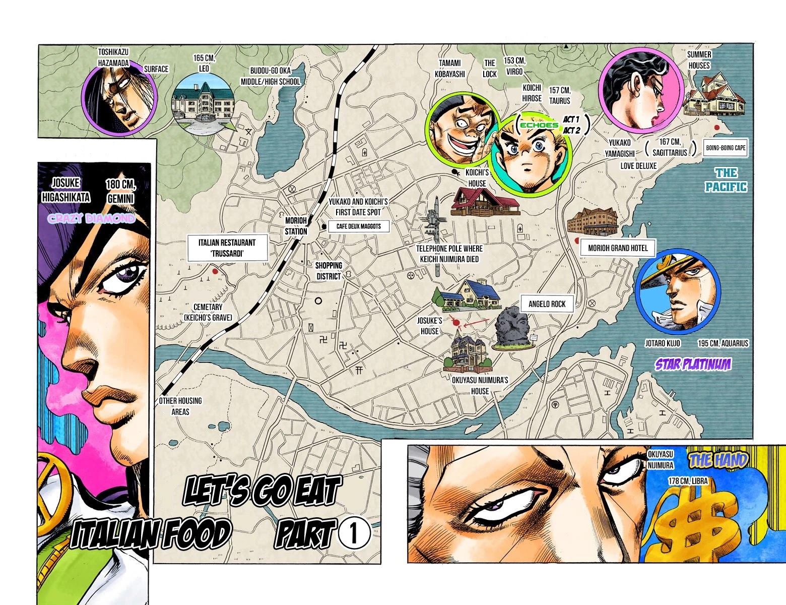 JoJo's Bizarre Adventure Part 4 - Diamond is Unbreakable (Official Colored) Chapter 38 page 4 - Chapter 38: Let's Go Eat Italian Food - Part 1