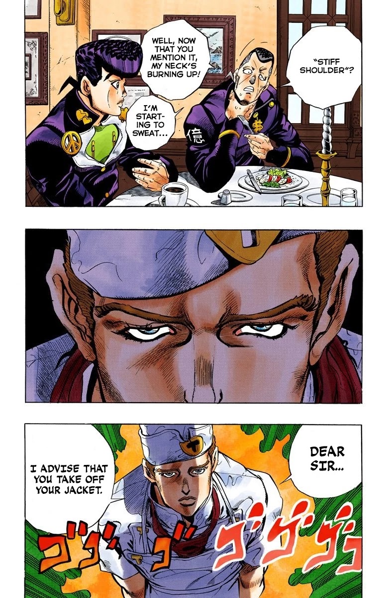 JoJo's Bizarre Adventure Part 4 - Diamond is Unbreakable (Official Colored) Chapter 39 page 11 - Chapter 39: Let's Go Eat Italian Food - Part 2