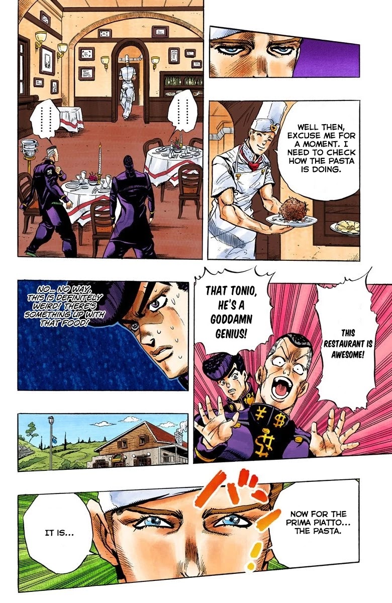 JoJo's Bizarre Adventure Part 4 - Diamond is Unbreakable (Official Colored) Chapter 39 page 19 - Chapter 39: Let's Go Eat Italian Food - Part 2