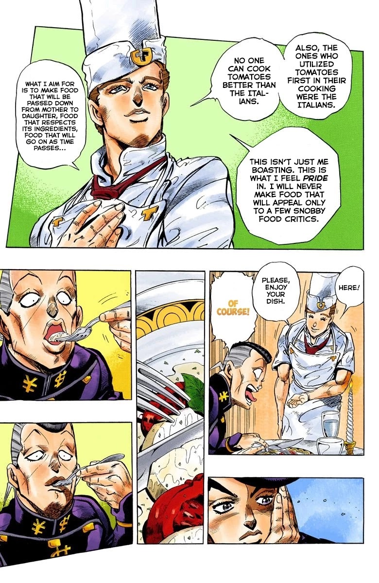 JoJo's Bizarre Adventure Part 4 - Diamond is Unbreakable (Official Colored) Chapter 39 page 6 - Chapter 39: Let's Go Eat Italian Food - Part 2