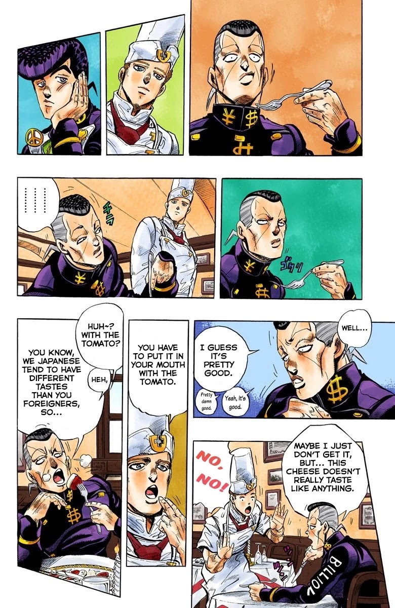 JoJo's Bizarre Adventure Part 4 - Diamond is Unbreakable (Official Colored) Chapter 39 page 7 - Chapter 39: Let's Go Eat Italian Food - Part 2