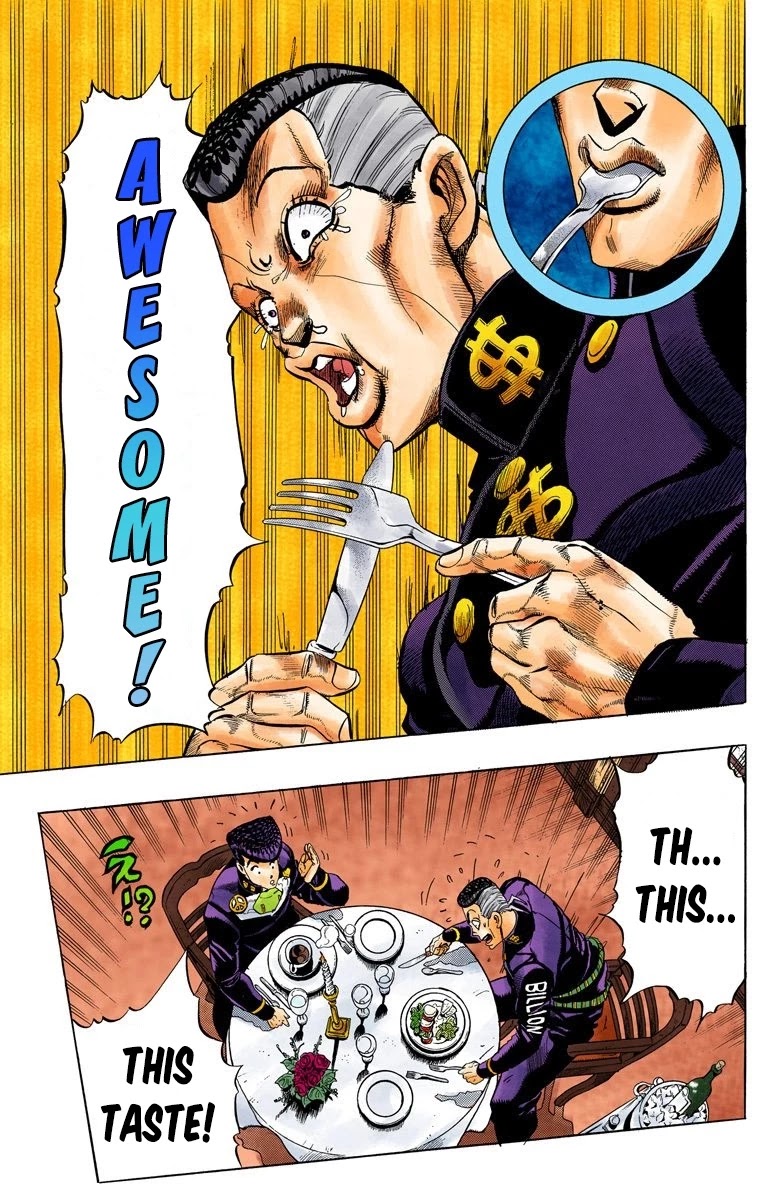 JoJo's Bizarre Adventure Part 4 - Diamond is Unbreakable (Official Colored) Chapter 39 page 8 - Chapter 39: Let's Go Eat Italian Food - Part 2