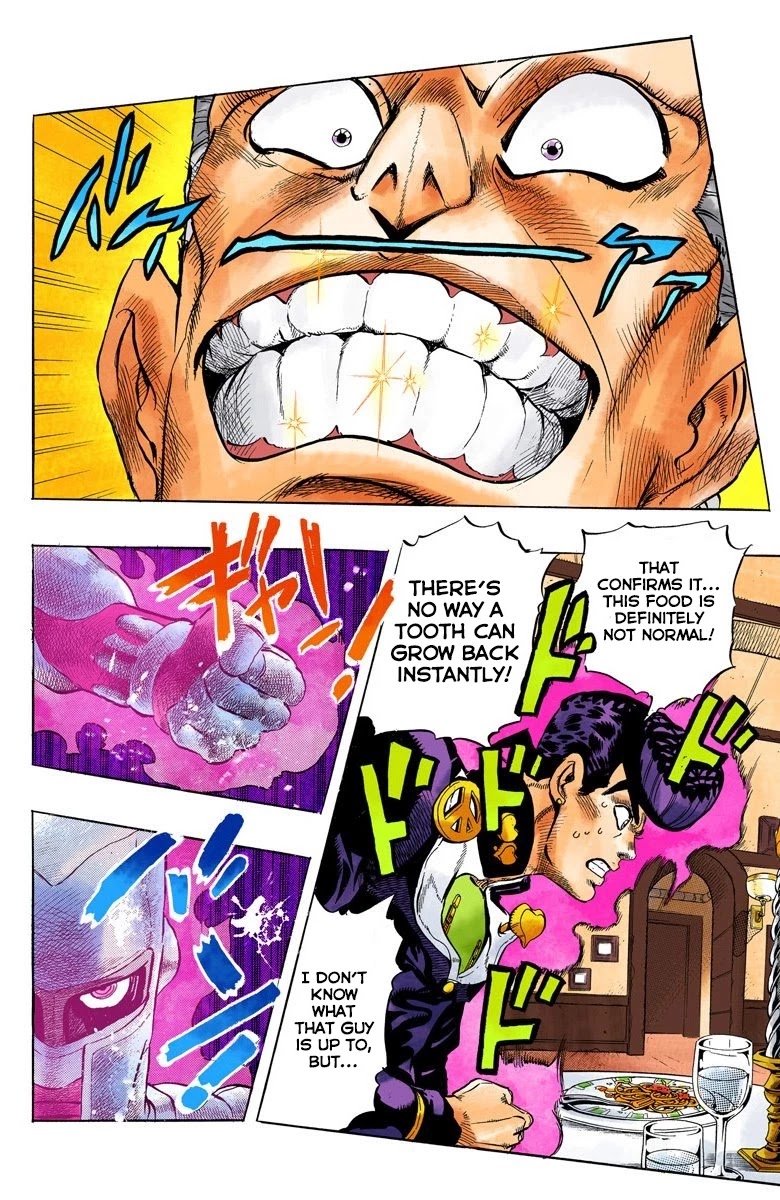 JoJo's Bizarre Adventure Part 4 - Diamond is Unbreakable (Official Colored) Chapter 40 page 15 - Chapter 40: Let's Go Eat Italian Food - Part 3