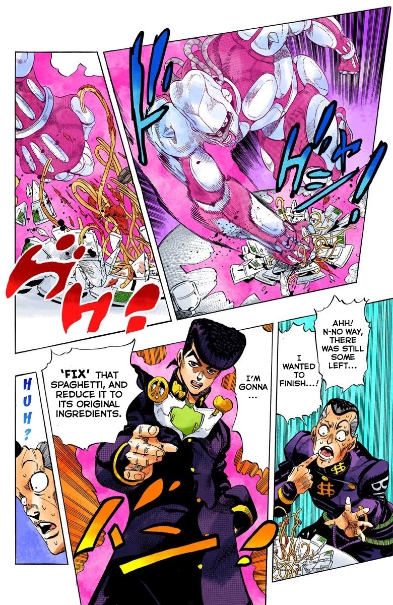 JoJo's Bizarre Adventure Part 4 - Diamond is Unbreakable (Official Colored) Chapter 40 page 17 - Chapter 40: Let's Go Eat Italian Food - Part 3