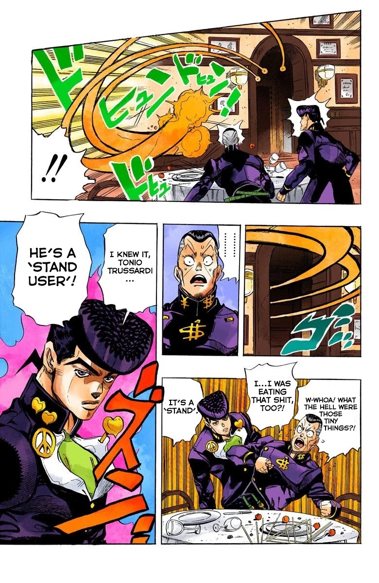 JoJo's Bizarre Adventure Part 4 - Diamond is Unbreakable (Official Colored) Chapter 40 page 20 - Chapter 40: Let's Go Eat Italian Food - Part 3