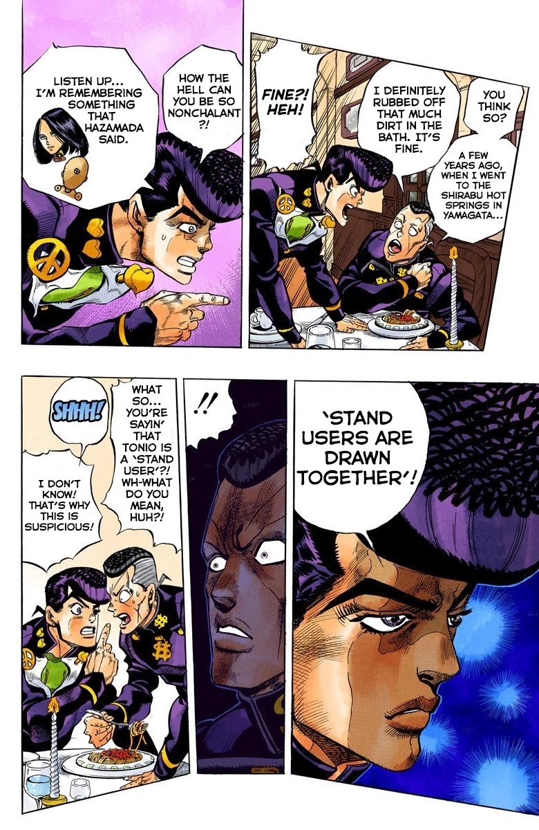 JoJo's Bizarre Adventure Part 4 - Diamond is Unbreakable (Official Colored) Chapter 40 page 7 - Chapter 40: Let's Go Eat Italian Food - Part 3