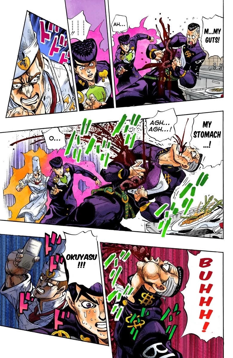 JoJo's Bizarre Adventure Part 4 - Diamond is Unbreakable (Official Colored) Chapter 41 page 12 - Chapter 41: Let's Go Eat Italian Food - Part 4