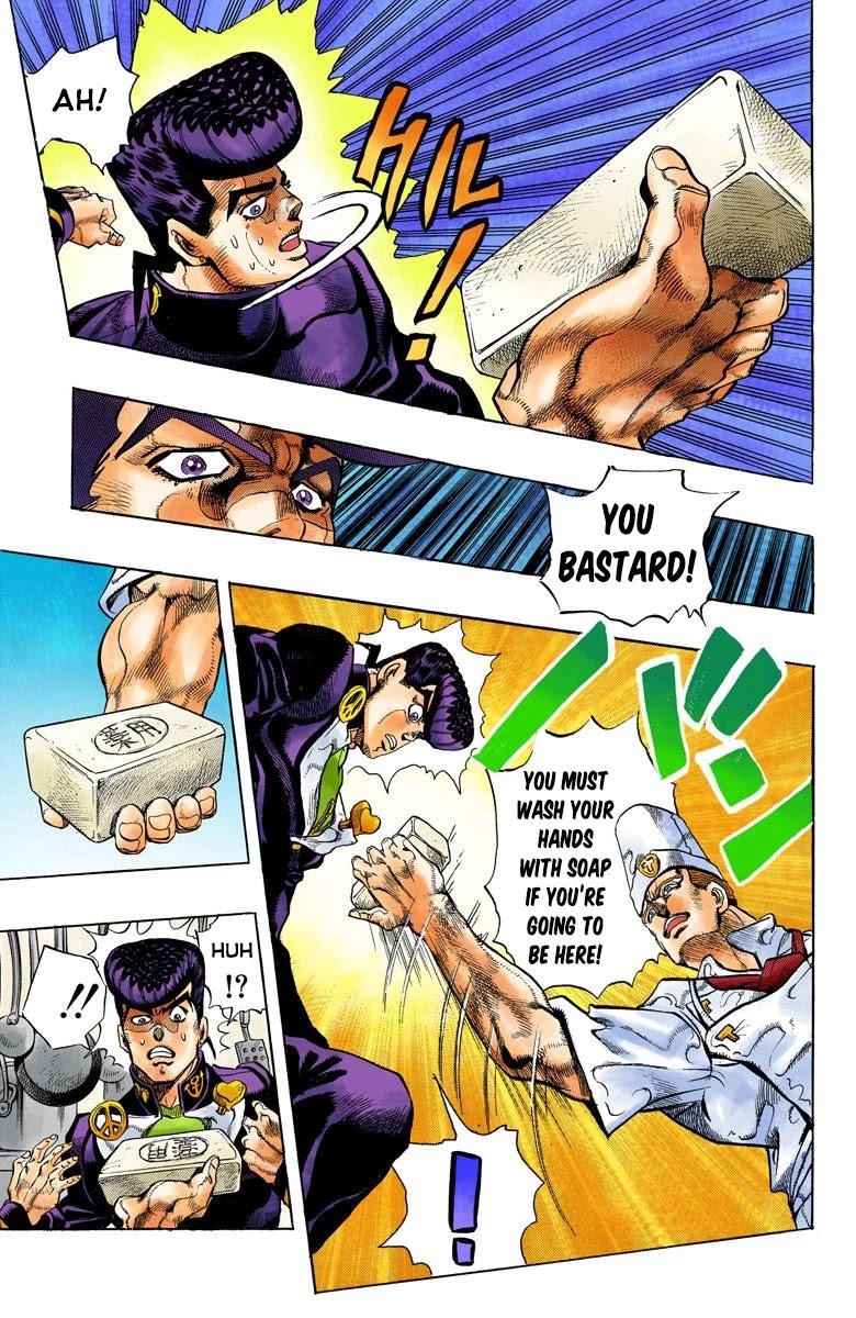 JoJo's Bizarre Adventure Part 4 - Diamond is Unbreakable (Official Colored) Chapter 41 page 14 - Chapter 41: Let's Go Eat Italian Food - Part 4