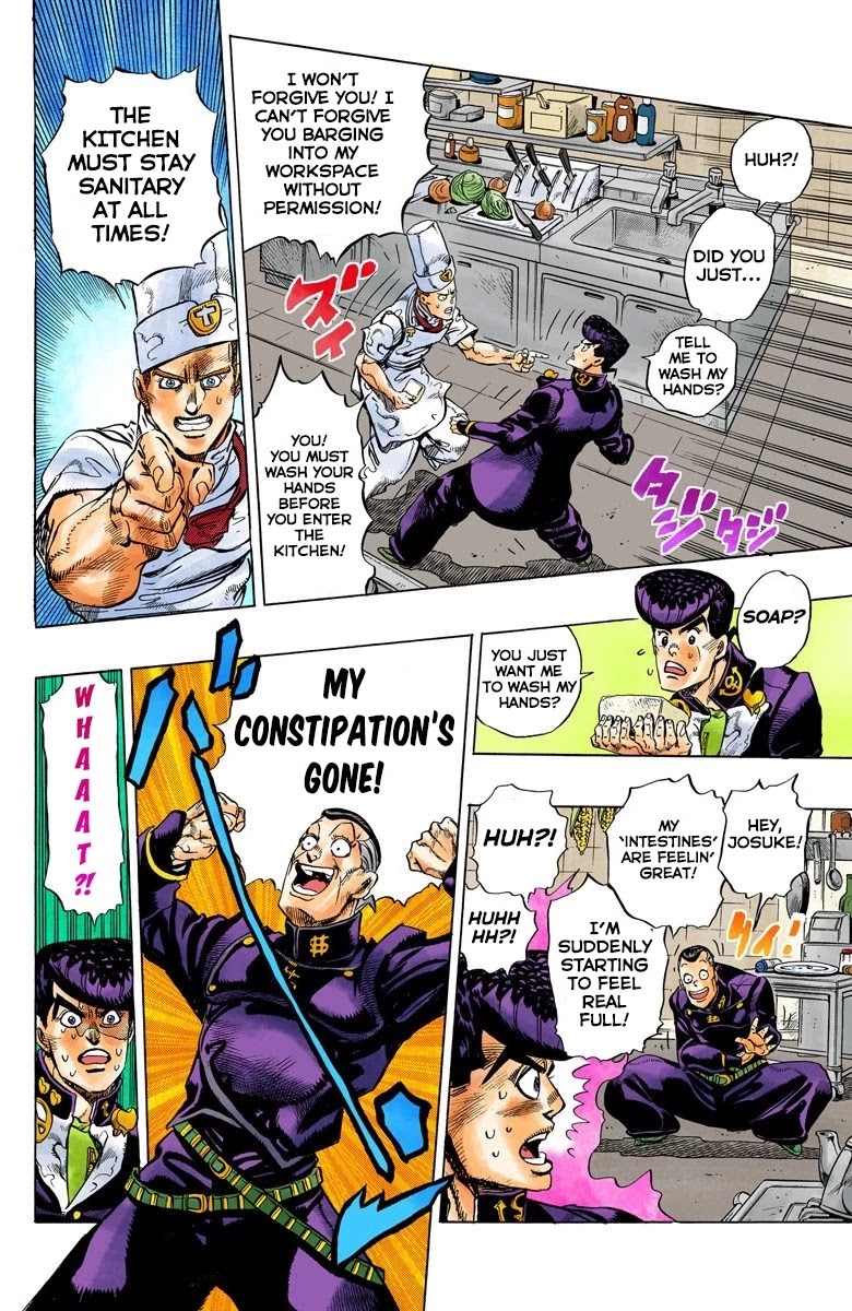 JoJo's Bizarre Adventure Part 4 - Diamond is Unbreakable (Official Colored) Chapter 41 page 15 - Chapter 41: Let's Go Eat Italian Food - Part 4