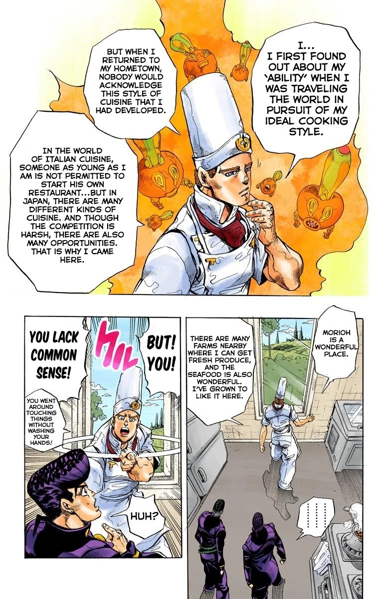 JoJo's Bizarre Adventure Part 4 - Diamond is Unbreakable (Official Colored) Chapter 41 page 18 - Chapter 41: Let's Go Eat Italian Food - Part 4