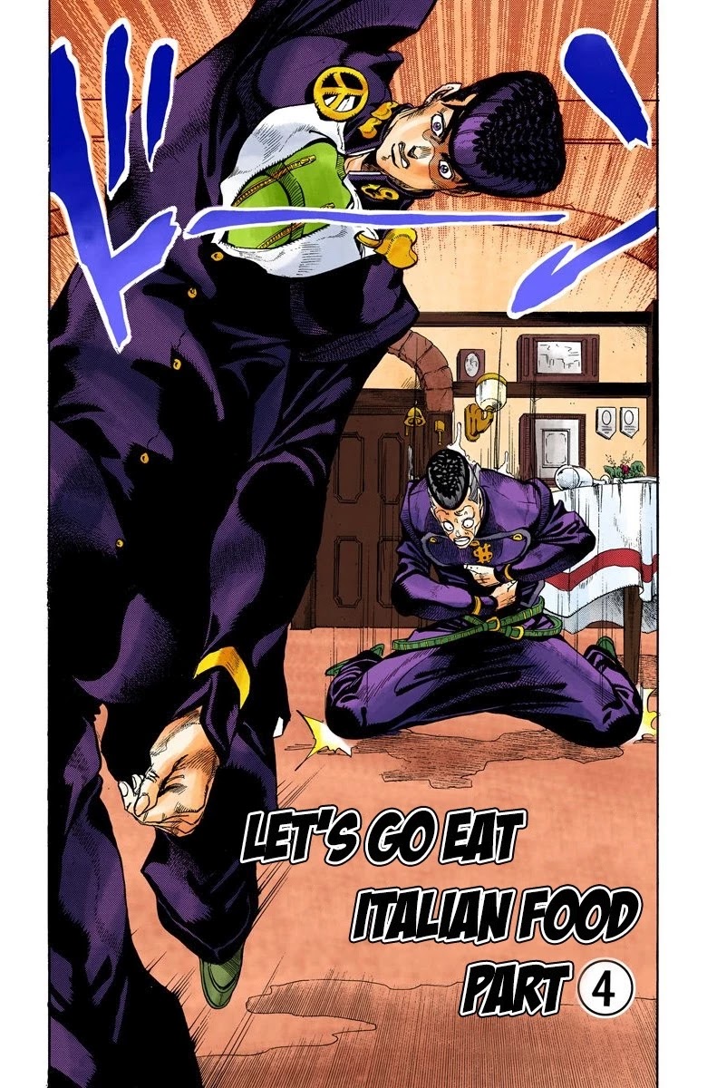 JoJo's Bizarre Adventure Part 4 - Diamond is Unbreakable (Official Colored) Chapter 41 page 3 - Chapter 41: Let's Go Eat Italian Food - Part 4