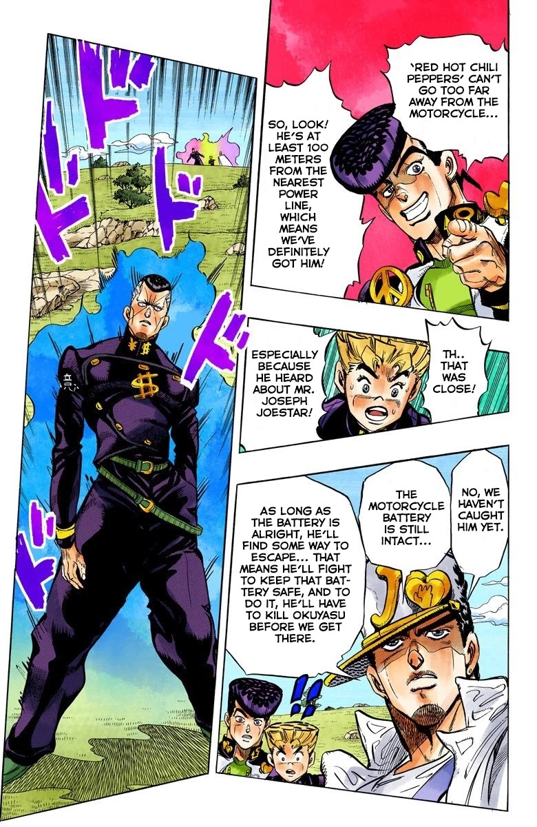 JoJo's Bizarre Adventure Part 4 - Diamond is Unbreakable (Official Colored) Chapter 44 page 8 - Chapter 44: Red Hot Chili Pepper - Part 3