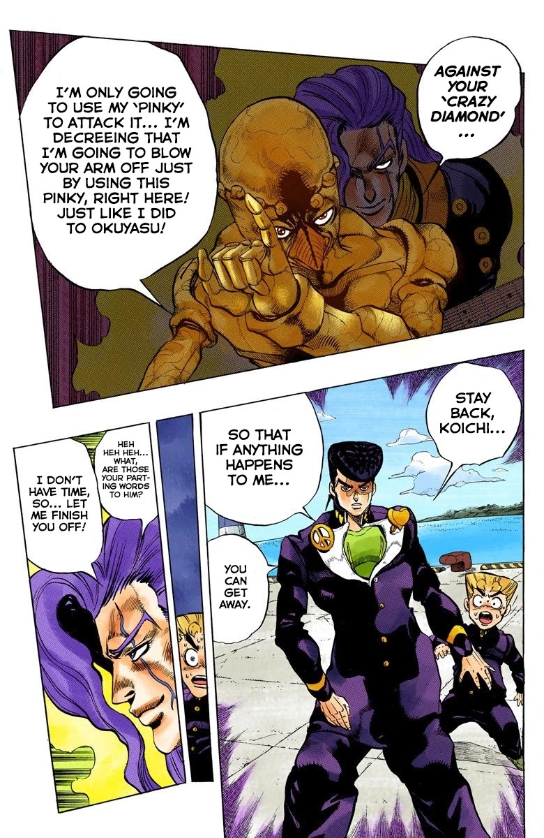 JoJo's Bizarre Adventure Part 4 - Diamond is Unbreakable (Official Colored) Chapter 46 page 16 - Chapter 46: Red Hot Chili Pepper - Part 5