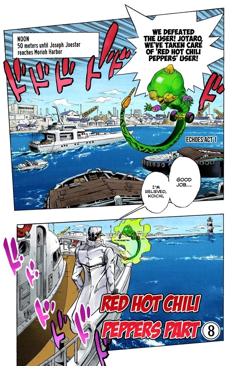 JoJo's Bizarre Adventure Part 4 - Diamond is Unbreakable (Official Colored) Chapter 49 page 2 - Chapter 49: Red Hot Chili Pepper - Part 8