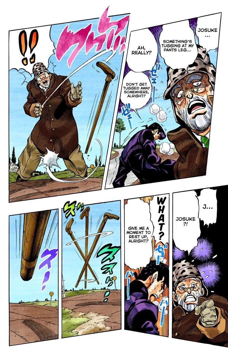 JoJo's Bizarre Adventure Part 4 - Diamond is Unbreakable (Official Colored) Chapter 50 page 11 - Chapter 50: I Found Something Dangerous! - Part 1