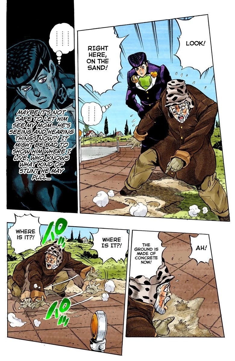 JoJo's Bizarre Adventure Part 4 - Diamond is Unbreakable (Official Colored) Chapter 50 page 15 - Chapter 50: I Found Something Dangerous! - Part 1