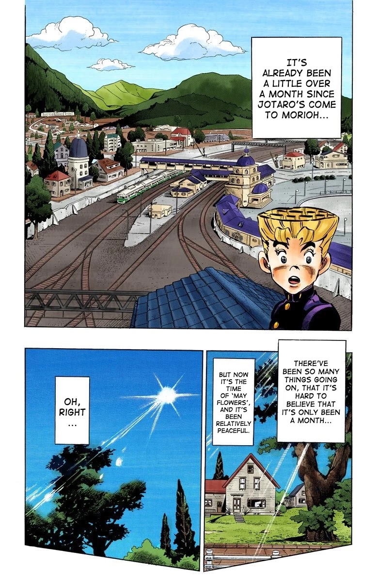 JoJo's Bizarre Adventure Part 4 - Diamond is Unbreakable (Official Colored) Chapter 50 page 3 - Chapter 50: I Found Something Dangerous! - Part 1