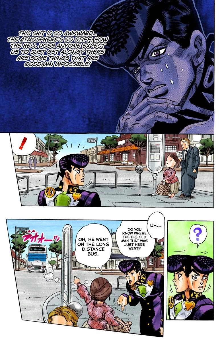 JoJo's Bizarre Adventure Part 4 - Diamond is Unbreakable (Official Colored) Chapter 50 page 8 - Chapter 50: I Found Something Dangerous! - Part 1