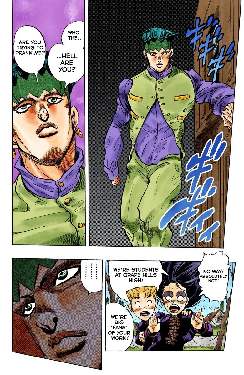 JoJo's Bizarre Adventure Part 4 - Diamond is Unbreakable (Official Colored) Chapter 53 page 11 - Chapter 53: Let's Go to the Mangaka's House - Part 1