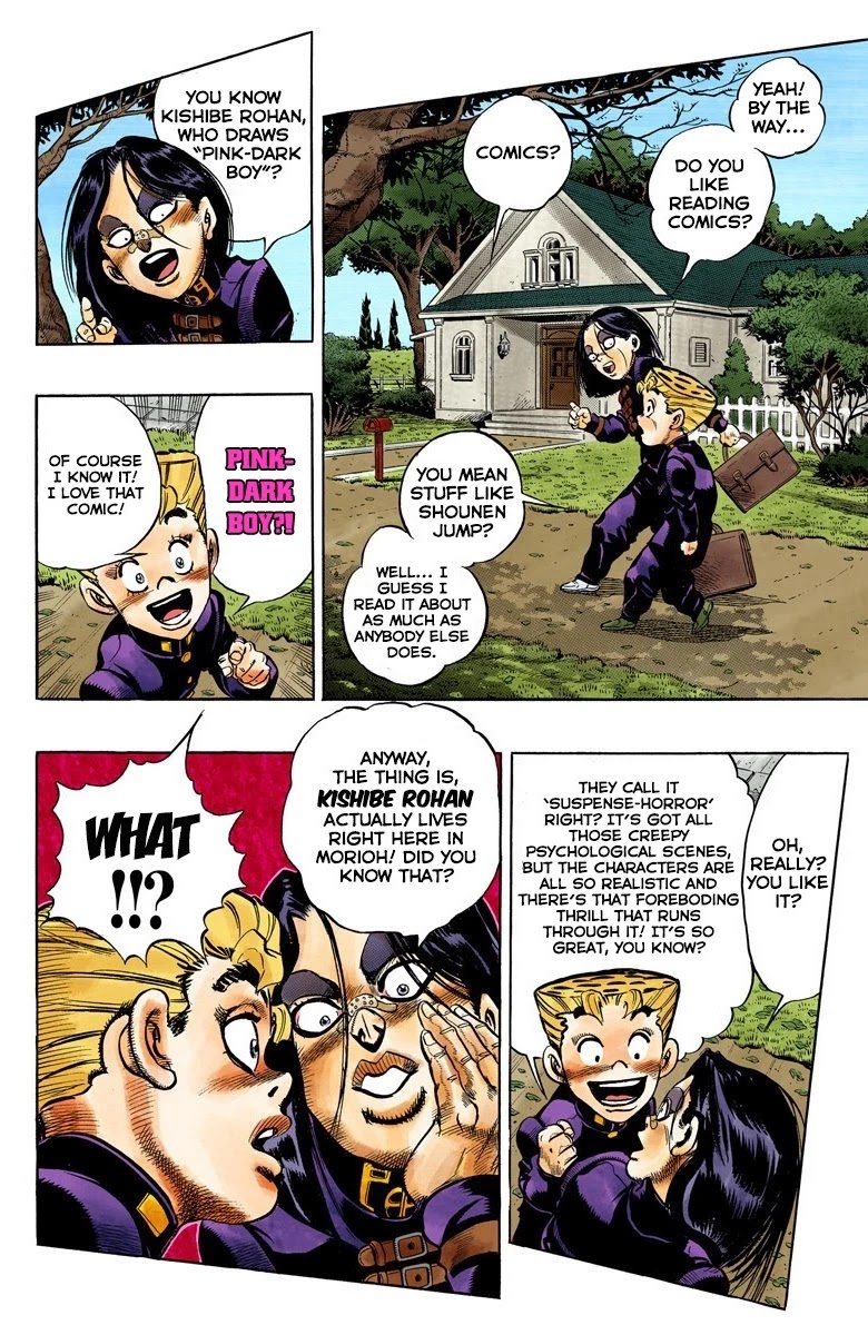JoJo's Bizarre Adventure Part 4 - Diamond is Unbreakable (Official Colored) Chapter 53 page 5 - Chapter 53: Let's Go to the Mangaka's House - Part 1