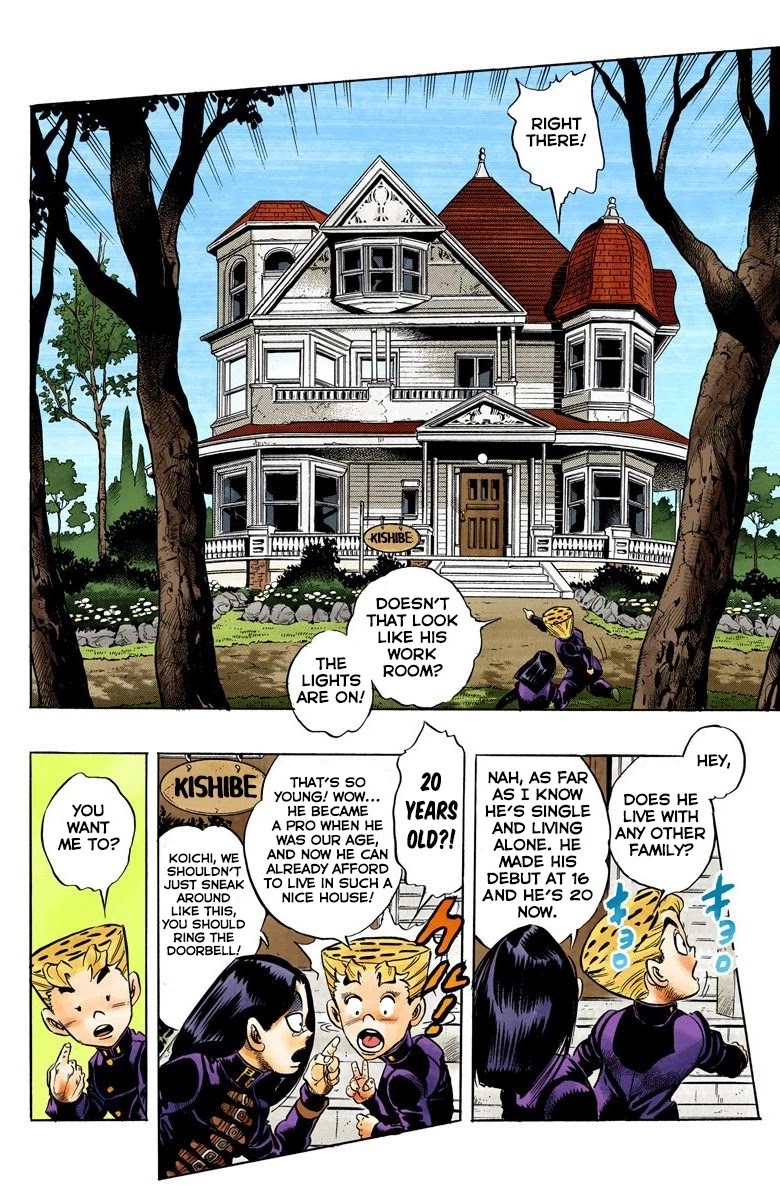 JoJo's Bizarre Adventure Part 4 - Diamond is Unbreakable (Official Colored) Chapter 53 page 7 - Chapter 53: Let's Go to the Mangaka's House - Part 1