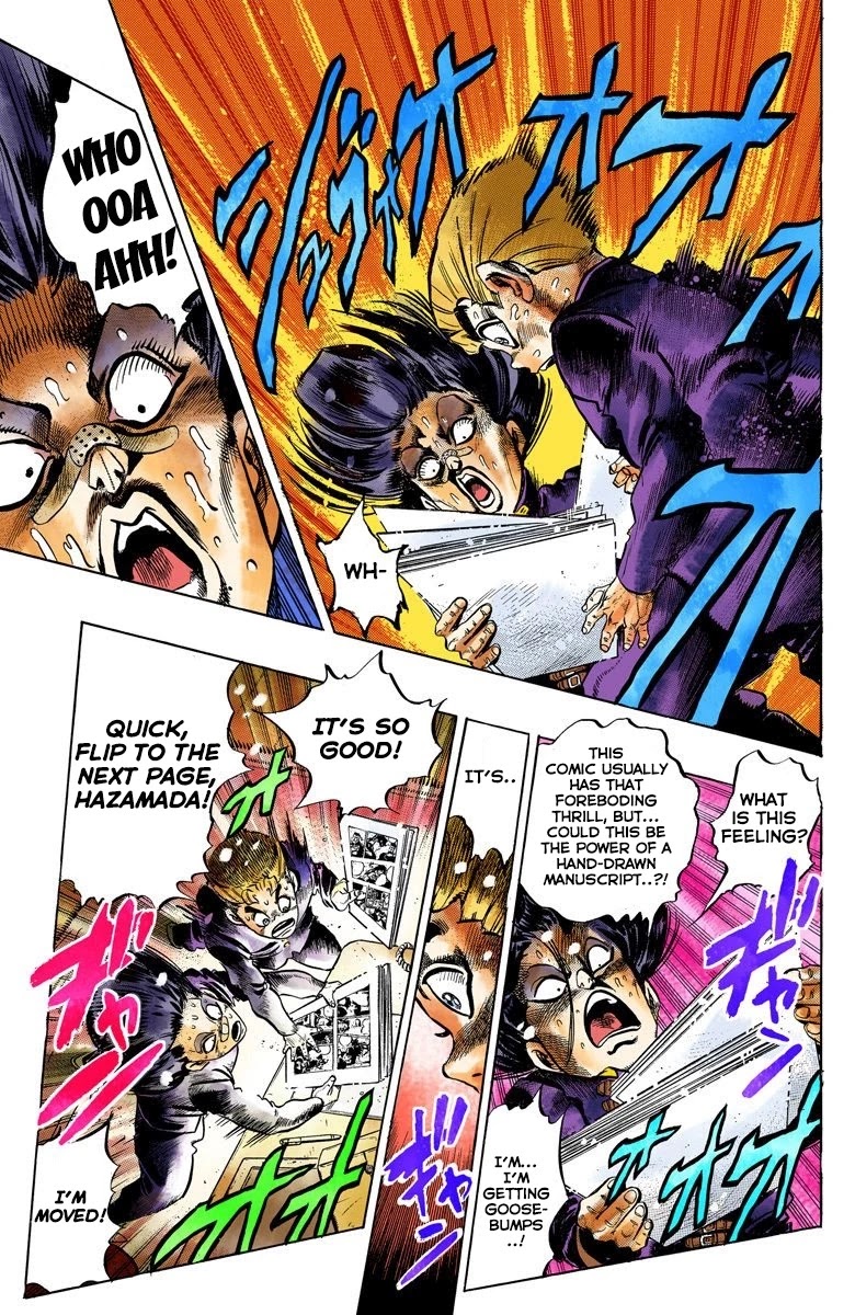 JoJo's Bizarre Adventure Part 4 - Diamond is Unbreakable (Official Colored) Chapter 54 page 12 - Chapter 54: Let's Go to the Mangaka's House - Part 2