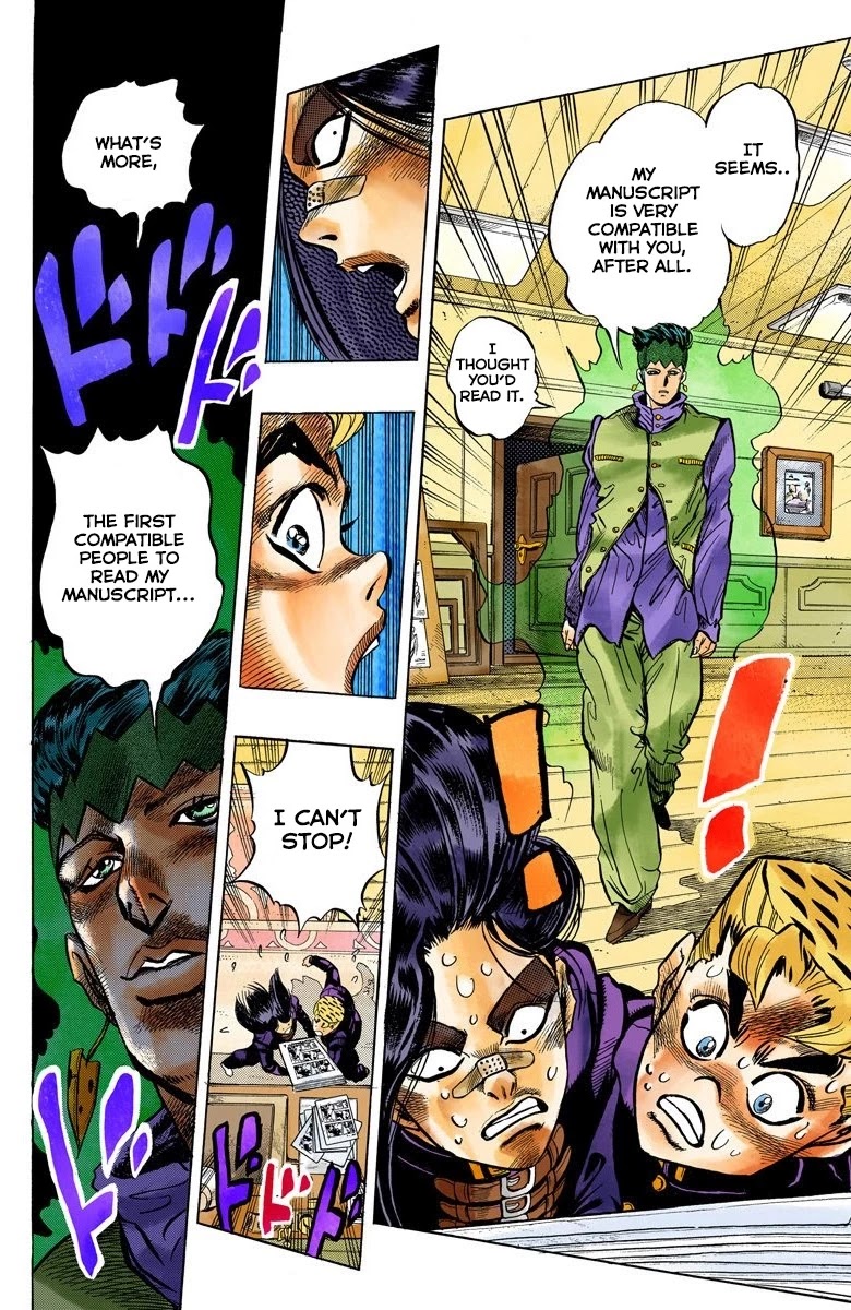 JoJo's Bizarre Adventure Part 4 - Diamond is Unbreakable (Official Colored) Chapter 54 page 13 - Chapter 54: Let's Go to the Mangaka's House - Part 2