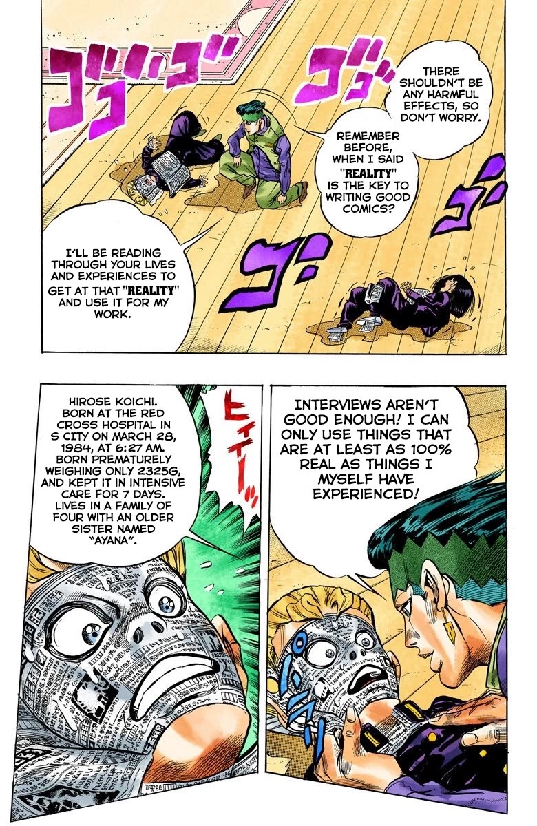 JoJo's Bizarre Adventure Part 4 - Diamond is Unbreakable (Official Colored) Chapter 54 page 19 - Chapter 54: Let's Go to the Mangaka's House - Part 2