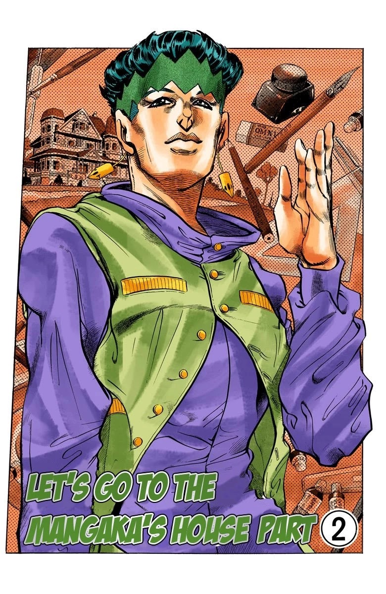JoJo's Bizarre Adventure Part 4 - Diamond is Unbreakable (Official Colored) Chapter 54 page 2 - Chapter 54: Let's Go to the Mangaka's House - Part 2