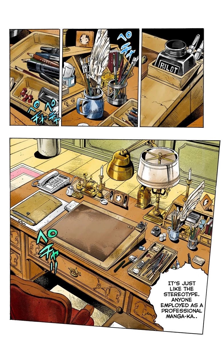 JoJo's Bizarre Adventure Part 4 - Diamond is Unbreakable (Official Colored) Chapter 54 page 3 - Chapter 54: Let's Go to the Mangaka's House - Part 2