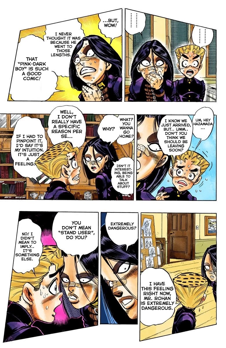 JoJo's Bizarre Adventure Part 4 - Diamond is Unbreakable (Official Colored) Chapter 54 page 6 - Chapter 54: Let's Go to the Mangaka's House - Part 2