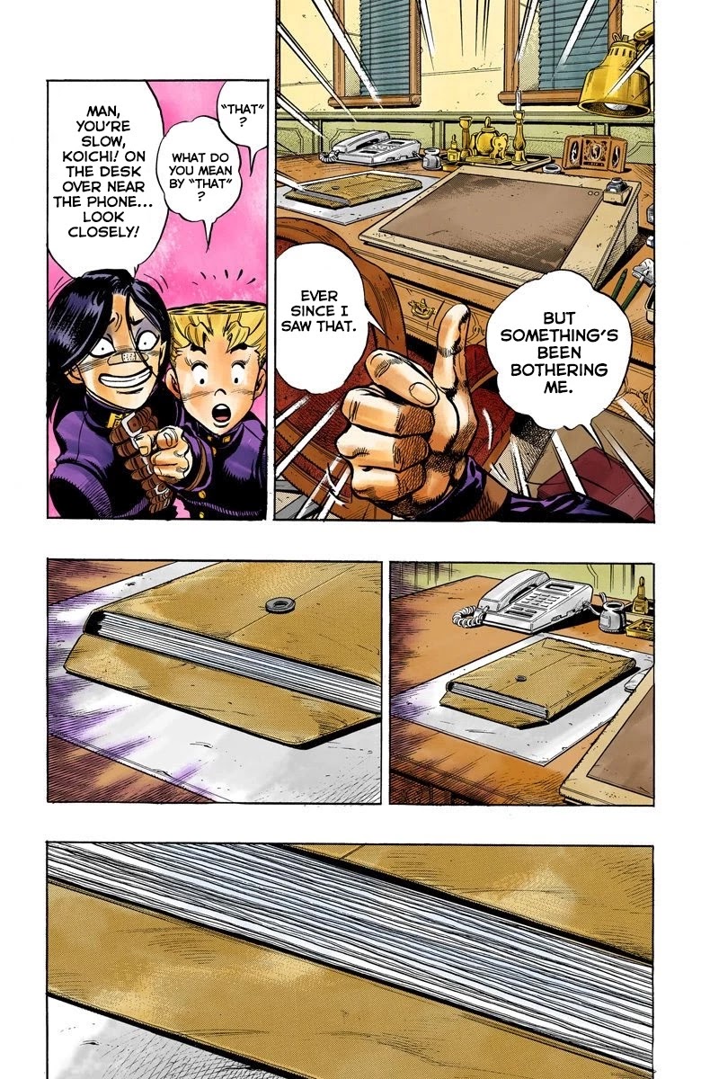 JoJo's Bizarre Adventure Part 4 - Diamond is Unbreakable (Official Colored) Chapter 54 page 8 - Chapter 54: Let's Go to the Mangaka's House - Part 2