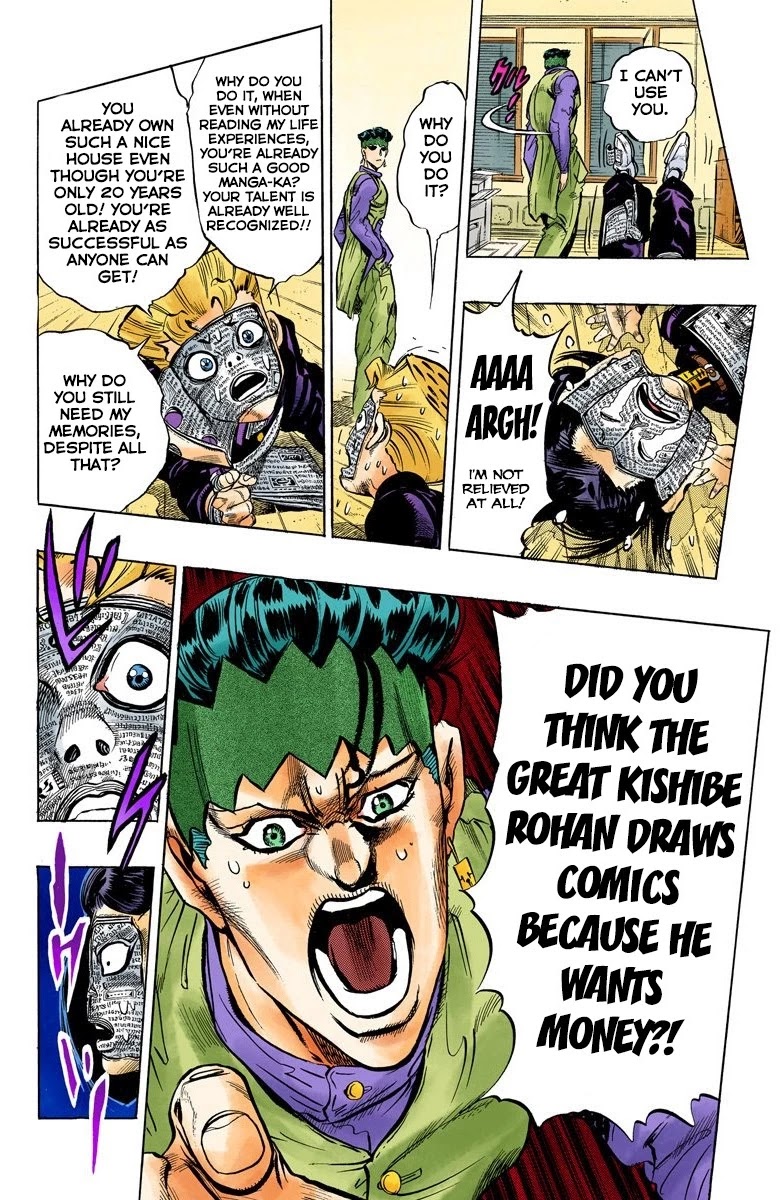 JoJo's Bizarre Adventure Part 4 - Diamond is Unbreakable (Official Colored) Chapter 55 page 13 - Chapter 55: Let's Go to the Mangaka's House - Part 3