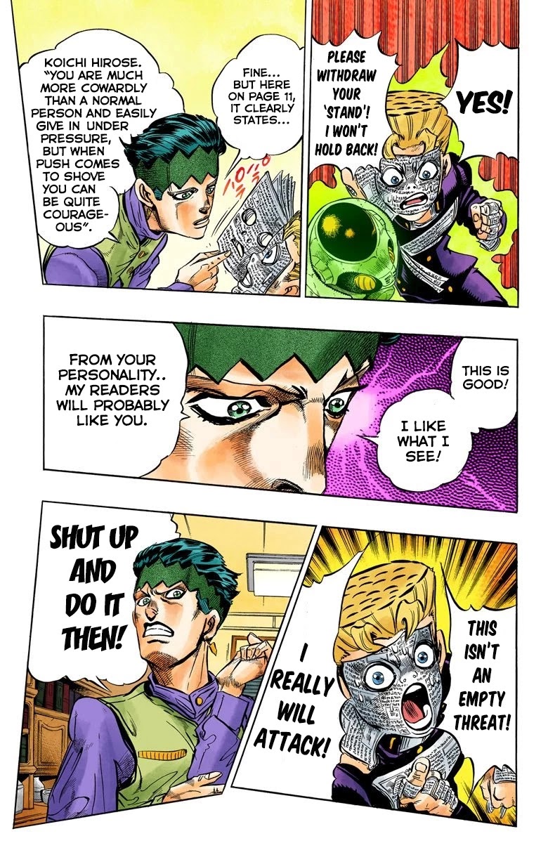 JoJo's Bizarre Adventure Part 4 - Diamond is Unbreakable (Official Colored) Chapter 55 page 6 - Chapter 55: Let's Go to the Mangaka's House - Part 3