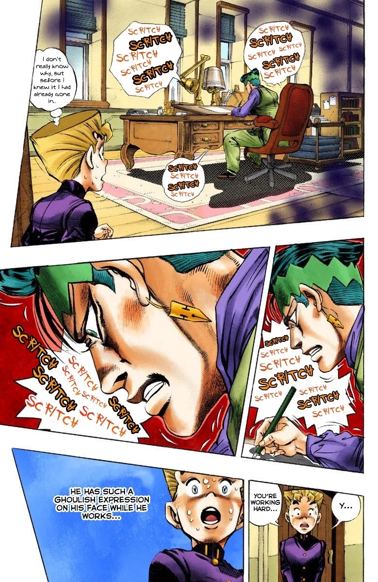 JoJo's Bizarre Adventure Part 4 - Diamond is Unbreakable (Official Colored) Chapter 56 page 11 - Chapter 56: Let's Go to the Mangaka's House - Part 4