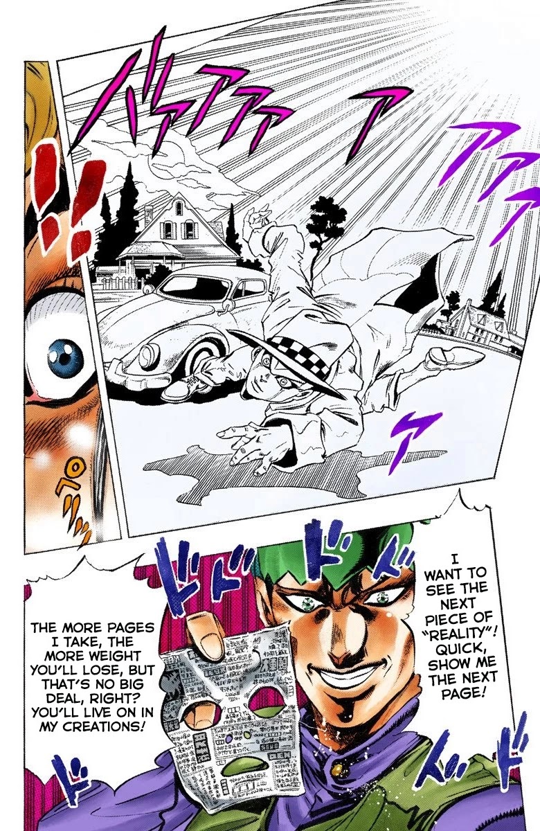 JoJo's Bizarre Adventure Part 4 - Diamond is Unbreakable (Official Colored) Chapter 56 page 18 - Chapter 56: Let's Go to the Mangaka's House - Part 4