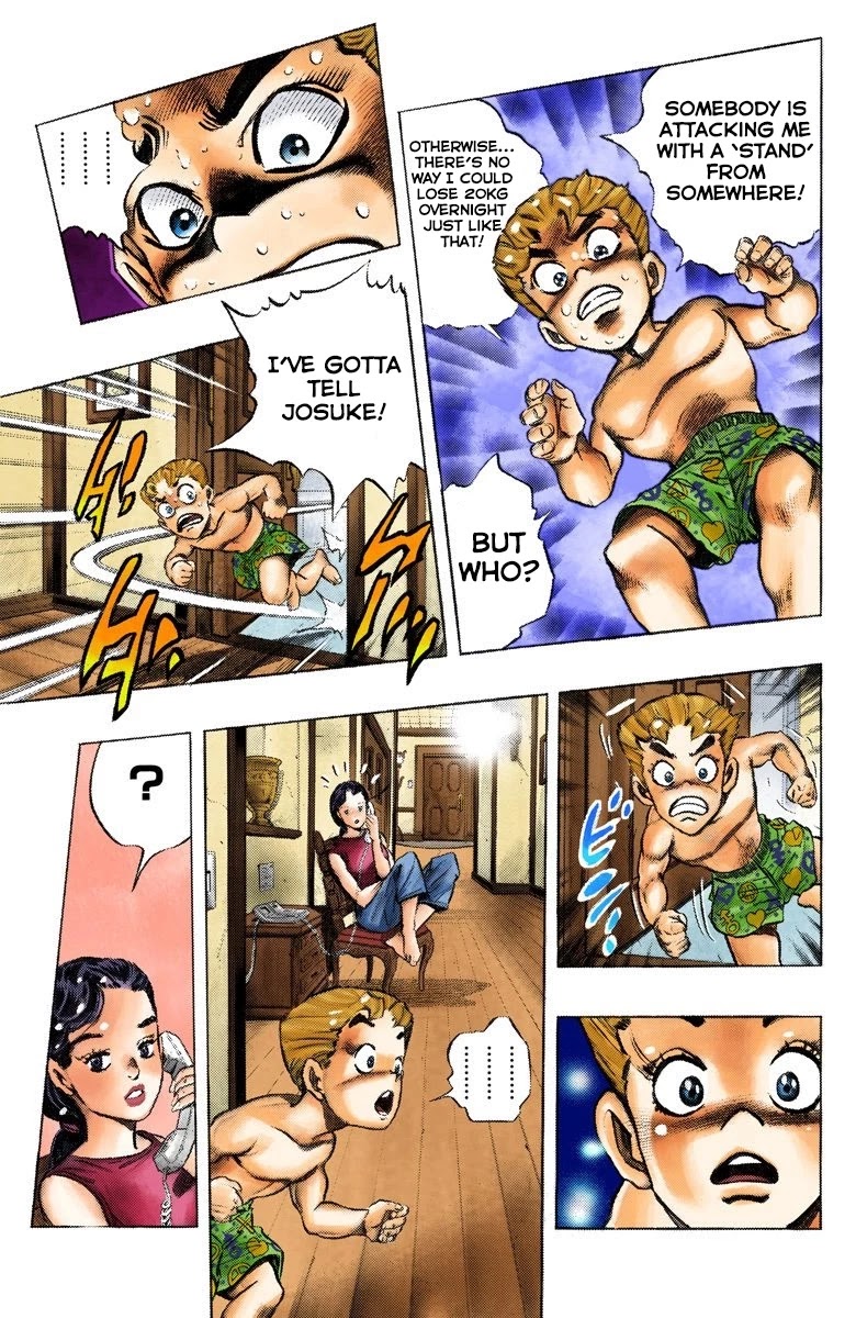 JoJo's Bizarre Adventure Part 4 - Diamond is Unbreakable (Official Colored) Chapter 56 page 5 - Chapter 56: Let's Go to the Mangaka's House - Part 4
