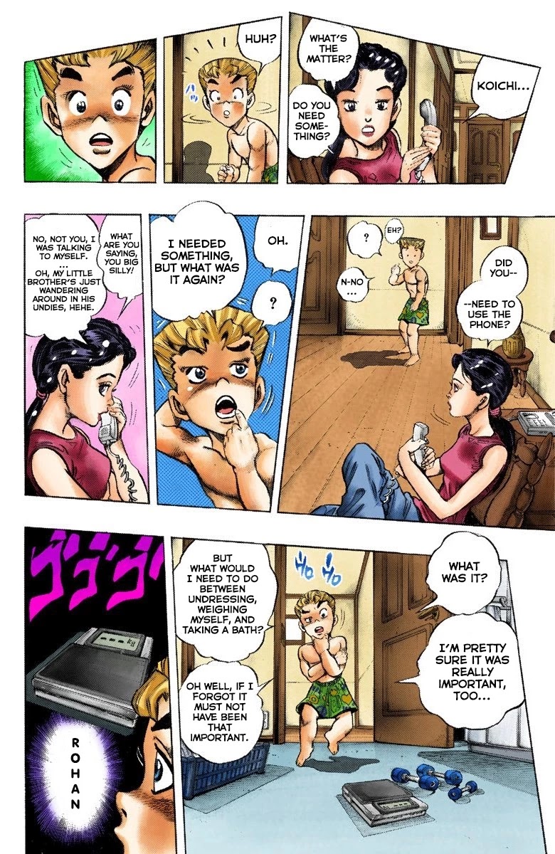 JoJo's Bizarre Adventure Part 4 - Diamond is Unbreakable (Official Colored) Chapter 56 page 6 - Chapter 56: Let's Go to the Mangaka's House - Part 4
