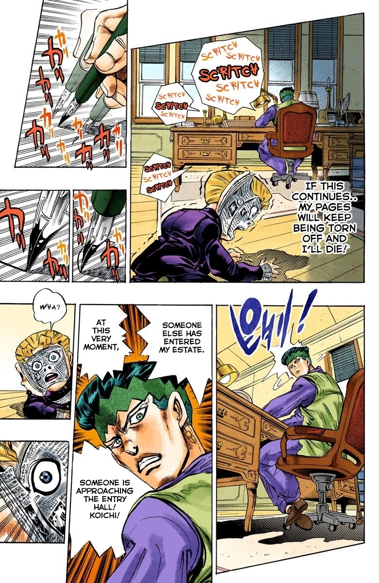 JoJo's Bizarre Adventure Part 4 - Diamond is Unbreakable (Official Colored) Chapter 57 page 11 - Chapter 57: Let's Go to the Mangaka's House - Part 5