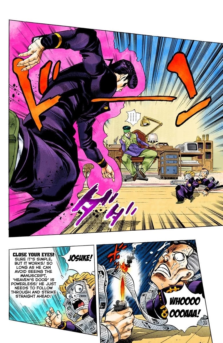 JoJo's Bizarre Adventure Part 4 - Diamond is Unbreakable (Official Colored) Chapter 58 page 13 - Chapter 58: Let's Go to the Mangaka's House - Part 6