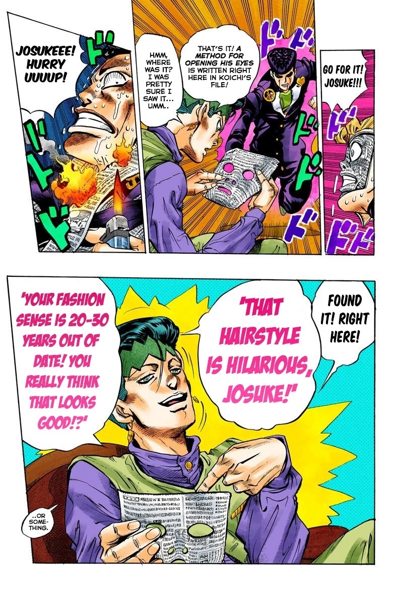 JoJo's Bizarre Adventure Part 4 - Diamond is Unbreakable (Official Colored) Chapter 58 page 16 - Chapter 58: Let's Go to the Mangaka's House - Part 6