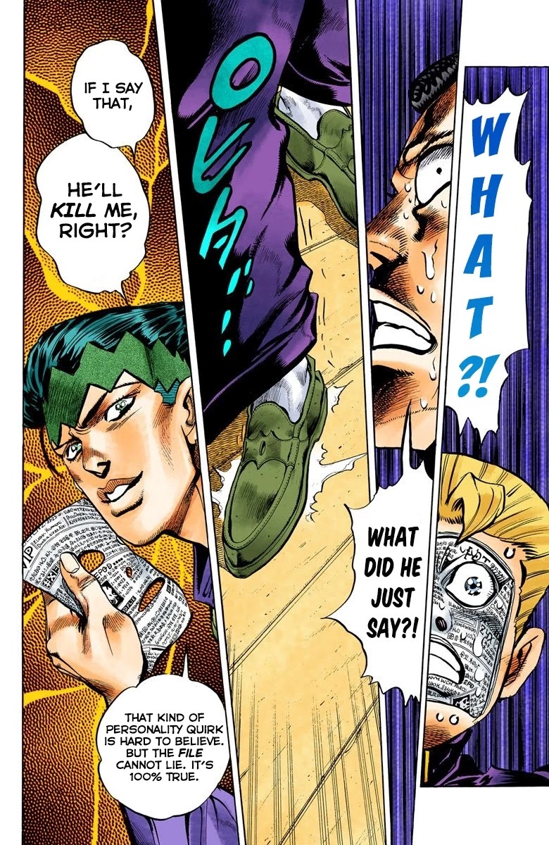 JoJo's Bizarre Adventure Part 4 - Diamond is Unbreakable (Official Colored) Chapter 58 page 17 - Chapter 58: Let's Go to the Mangaka's House - Part 6