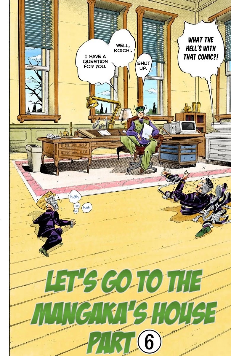 JoJo's Bizarre Adventure Part 4 - Diamond is Unbreakable (Official Colored) Chapter 58 page 3 - Chapter 58: Let's Go to the Mangaka's House - Part 6