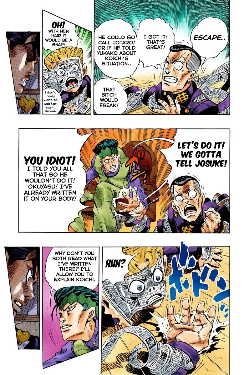 JoJo's Bizarre Adventure Part 4 - Diamond is Unbreakable (Official Colored) Chapter 58 page 8 - Chapter 58: Let's Go to the Mangaka's House - Part 6