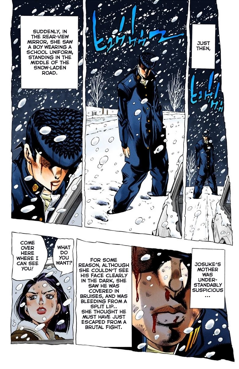 JoJo's Bizarre Adventure Part 4 - Diamond is Unbreakable (Official Colored) Chapter 59 page 15 - Chapter 59: Let's Go to the Mangaka's House - Part 7
