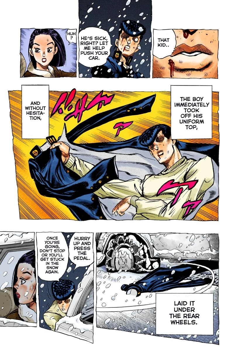 JoJo's Bizarre Adventure Part 4 - Diamond is Unbreakable (Official Colored) Chapter 59 page 16 - Chapter 59: Let's Go to the Mangaka's House - Part 7