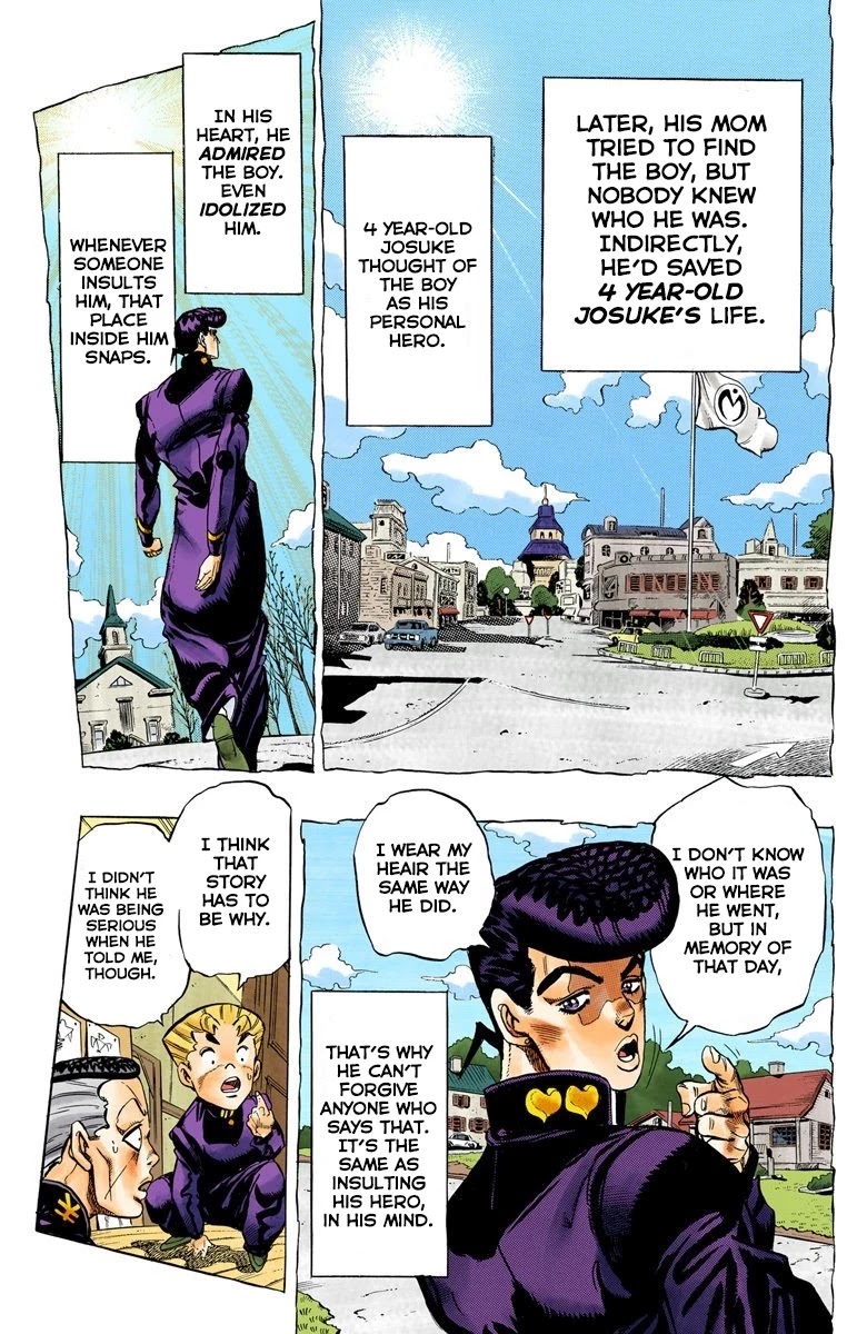 JoJo's Bizarre Adventure Part 4 - Diamond is Unbreakable (Official Colored) Chapter 59 page 18 - Chapter 59: Let's Go to the Mangaka's House - Part 7