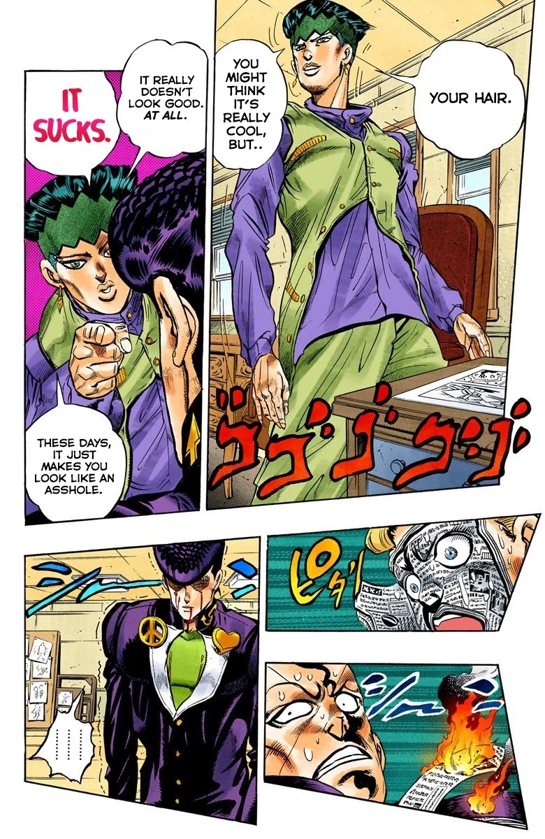 JoJo's Bizarre Adventure Part 4 - Diamond is Unbreakable (Official Colored) Chapter 59 page 3 - Chapter 59: Let's Go to the Mangaka's House - Part 7