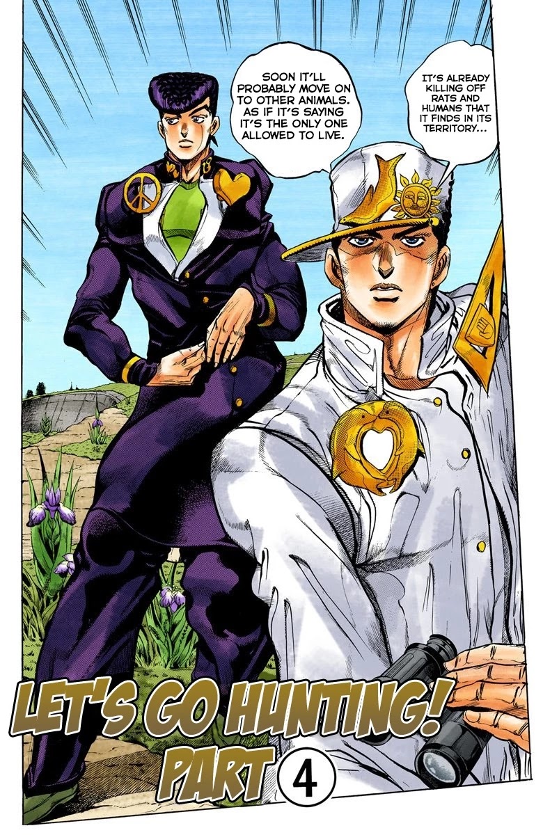 JoJo's Bizarre Adventure Part 4 - Diamond is Unbreakable (Official Colored) Chapter 63 page 3 - Chapter 63: Let's Go Hunting! - Part 4
